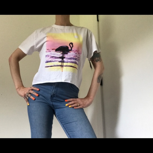 NWT Grayson Threads Flamingo Sunset Summer Tee - Picture 5 of 13